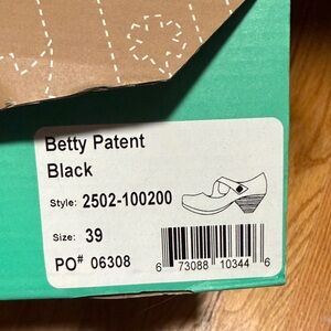 Dansko Shiny Black Mary Jane style